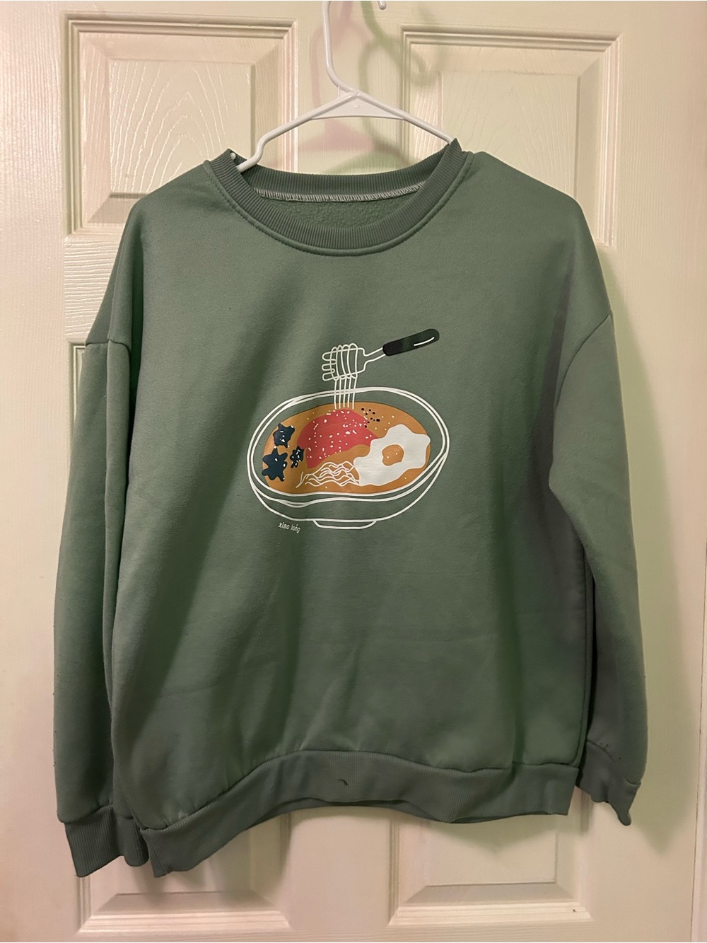 Green Ramen Graphic Crewneck Sweatshirt